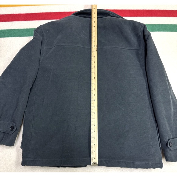 Banana Republic Men S Italian Moleskin Short Coat Steel‎ Shadow Insulated - Picture 10 of 10